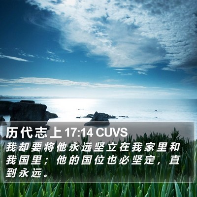 历 代 志 上 17:14 CUVS Bible Verse Image