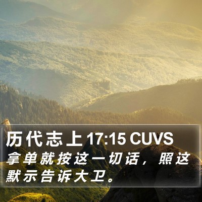 历 代 志 上 17:15 CUVS Bible Verse Image