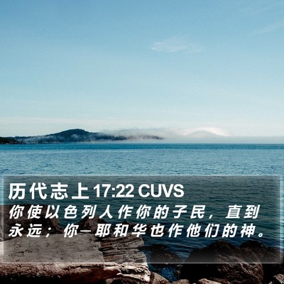 历 代 志 上 17:22 CUVS Bible Verse Image