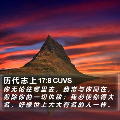 历 代 志 上 17:8 CUVS Bible Verse Image