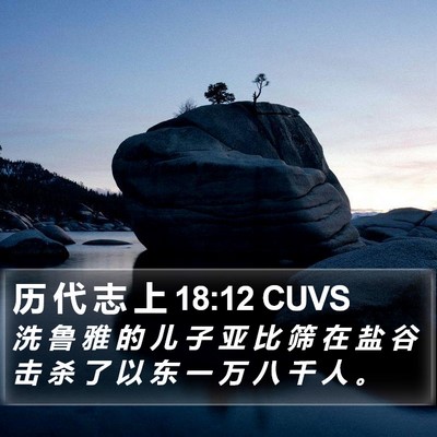 历 代 志 上 18:12 CUVS Bible Verse Image