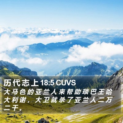 历 代 志 上 18:5 CUVS Bible Verse Image