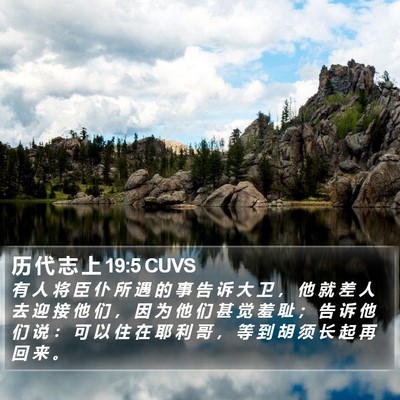历 代 志 上 19:5 CUVS Bible Verse Image