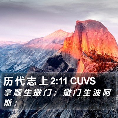 历 代 志 上 2:11 CUVS Bible Verse Image