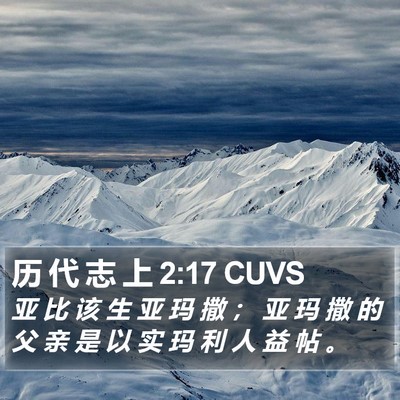 历 代 志 上 2:17 CUVS Bible Verse Image