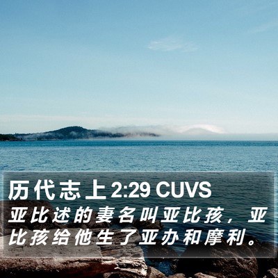 历 代 志 上 2:29 CUVS Bible Verse Image