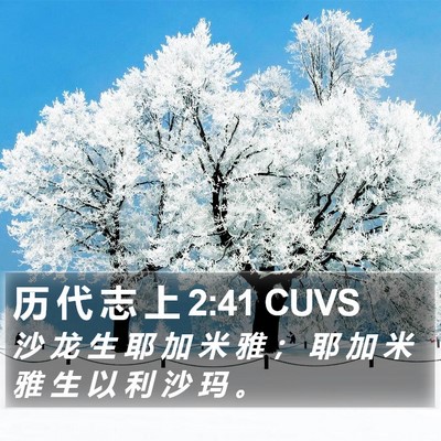 历 代 志 上 2:41 CUVS Bible Verse Image
