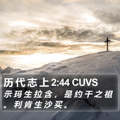 历 代 志 上 2:44 CUVS Bible Verse Image