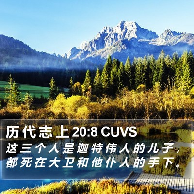 历 代 志 上 20:8 CUVS Bible Verse Image