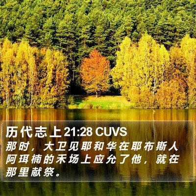 历 代 志 上 21:28 CUVS Bible Verse Image