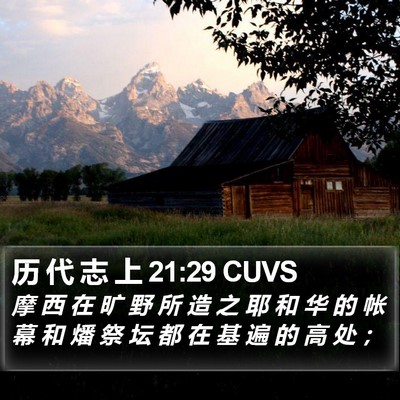 历 代 志 上 21:29 CUVS Bible Verse Image