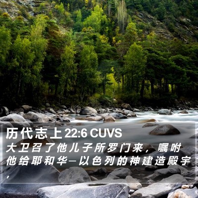 历 代 志 上 22:6 CUVS Bible Verse Image