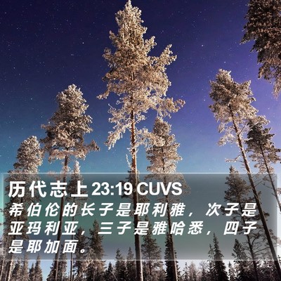 历 代 志 上 23:19 CUVS Bible Verse Image