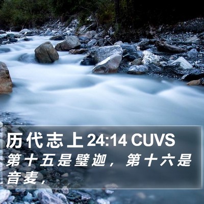 历 代 志 上 24:14 CUVS Bible Verse Image