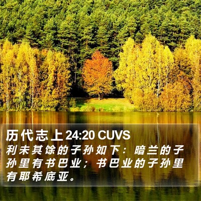 历 代 志 上 24:20 CUVS Bible Verse Image
