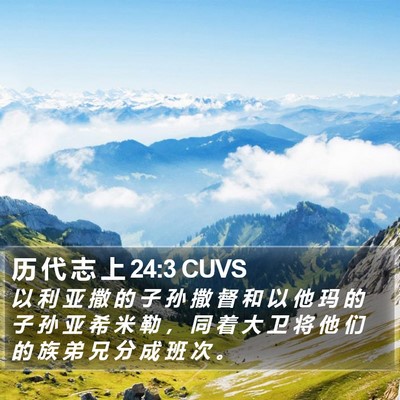 历 代 志 上 24:3 CUVS Bible Verse Image
