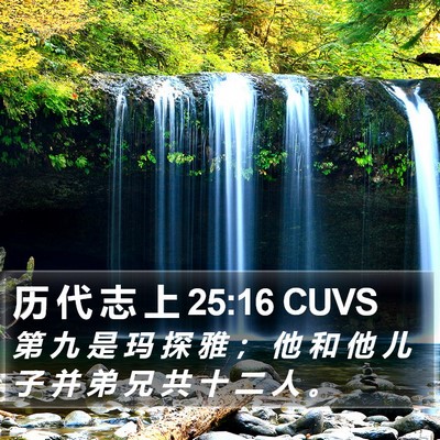 历 代 志 上 25:16 CUVS Bible Verse Image
