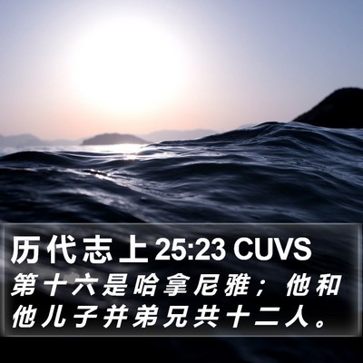 历 代 志 上 25:23 CUVS Bible Verse Image