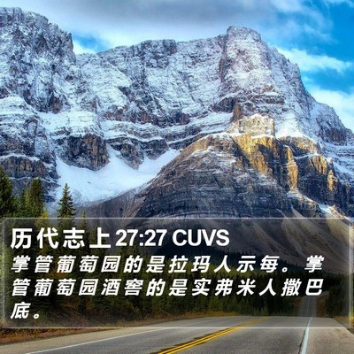 历 代 志 上 27:27 CUVS Bible Verse Image
