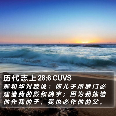 历 代 志 上 28:6 CUVS Bible Verse Image