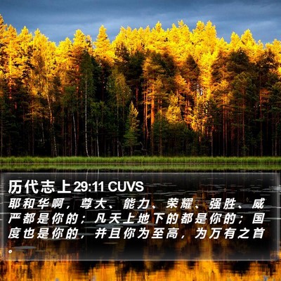历 代 志 上 29:11 CUVS Bible Verse Image