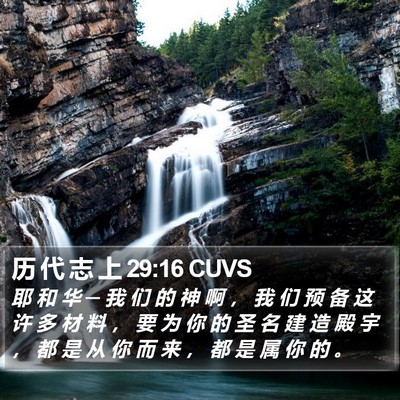 历 代 志 上 29:16 CUVS Bible Verse Image