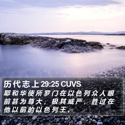 历 代 志 上 29:25 CUVS Bible Verse Image
