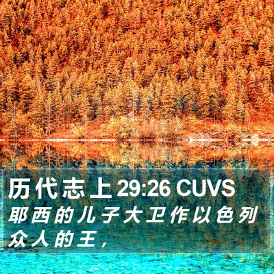 历 代 志 上 29:26 CUVS Bible Verse Image