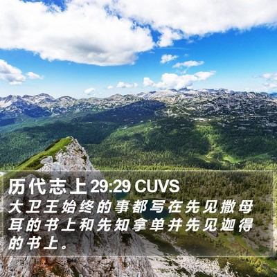 历 代 志 上 29:29 CUVS Bible Verse Image