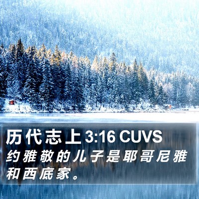 历 代 志 上 3:16 CUVS Bible Verse Image