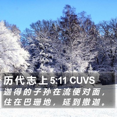 历 代 志 上 5:11 CUVS Bible Verse Image