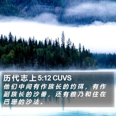 历 代 志 上 5:12 CUVS Bible Verse Image