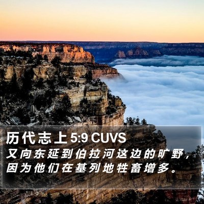 历 代 志 上 5:9 CUVS Bible Verse Image