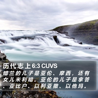 历 代 志 上 6:3 CUVS Bible Verse Image