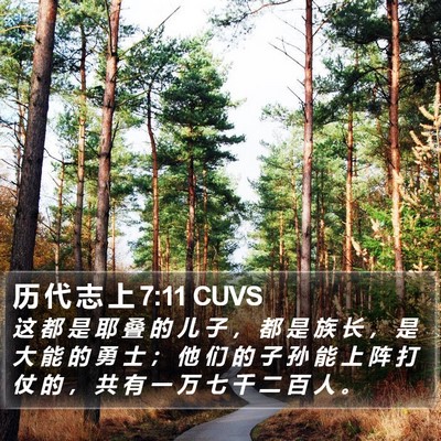 历 代 志 上 7:11 CUVS Bible Verse Image