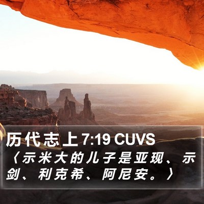 历 代 志 上 7:19 CUVS Bible Verse Image