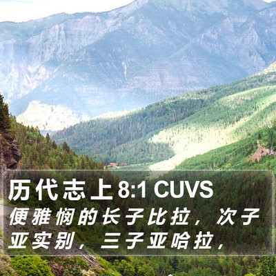 历 代 志 上 8:1 CUVS Bible Verse Image