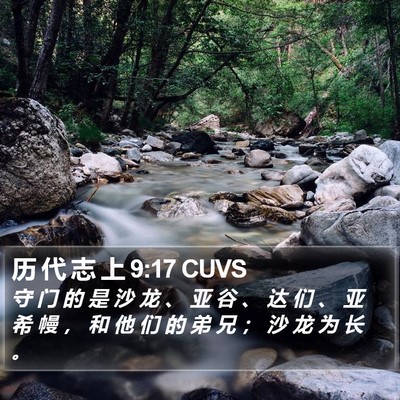 历 代 志 上 9:17 CUVS Bible Verse Image