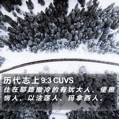 历 代 志 上 9:3 CUVS Bible Verse Image