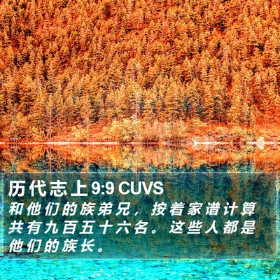 历 代 志 上 9:9 CUVS Bible Verse Image