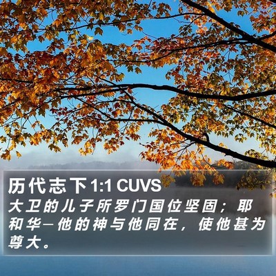 历 代 志 下 1:1 CUVS Bible Verse Image