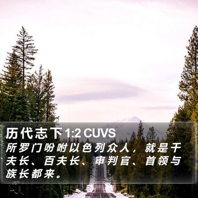 历 代 志 下 1:2 CUVS Bible Verse Image