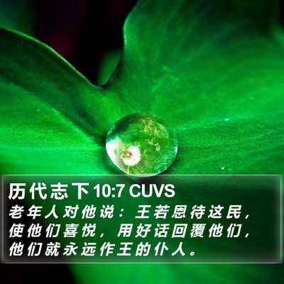 历 代 志 下 10:7 CUVS Bible Verse Image