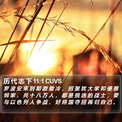 历 代 志 下 11:1 CUVS Bible Verse Image