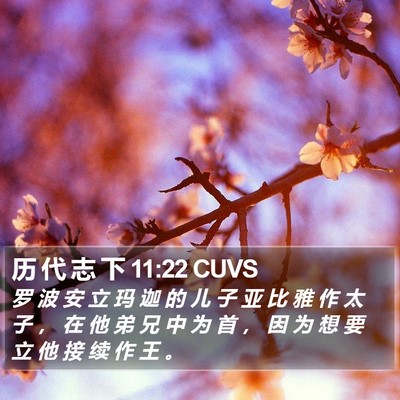 历 代 志 下 11:22 CUVS Bible Verse Image