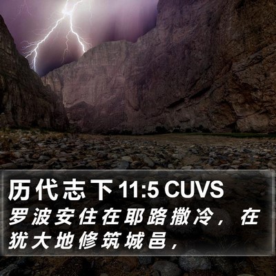 历 代 志 下 11:5 CUVS Bible Verse Image
