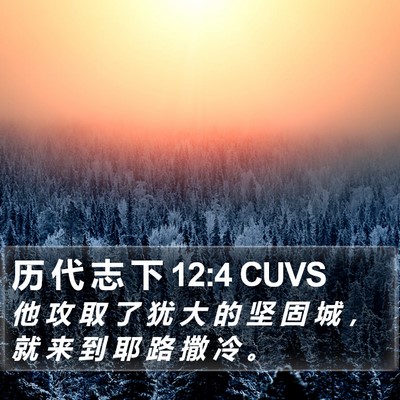 历 代 志 下 12:4 CUVS Bible Verse Image