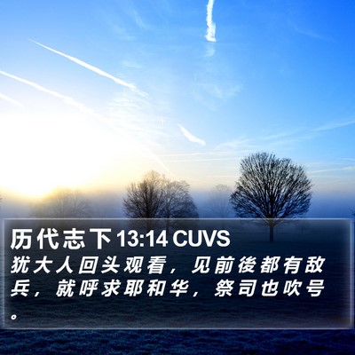 历 代 志 下 13:14 CUVS Bible Verse Image
