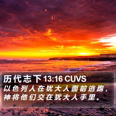 历 代 志 下 13:16 CUVS Bible Verse Image