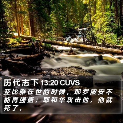 历 代 志 下 13:20 CUVS Bible Verse Image